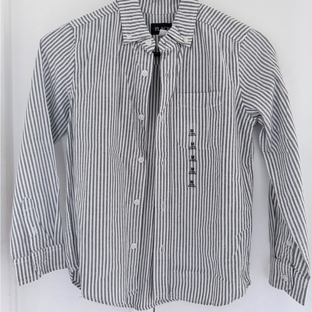 J. Crew Navy and White Striped Shirt